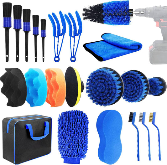 22 Pcs Car - Cleaning - Tool - Set Drill Not Include - 5 - CJ