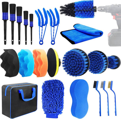 22 Pcs Car - Cleaning - Tool - Set Drill Not Include - 5 - CJ