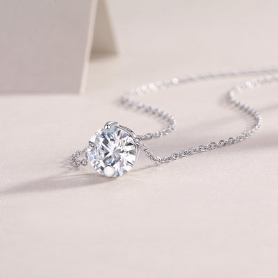1Simple Pleasure - A Fashionable And Luxurious Diamond Jewelry Pendant Set With 2 - carat Moissanite S925 Sterling Silver And Platinum Plating Prohibit TikTok sales - 5 - CJ