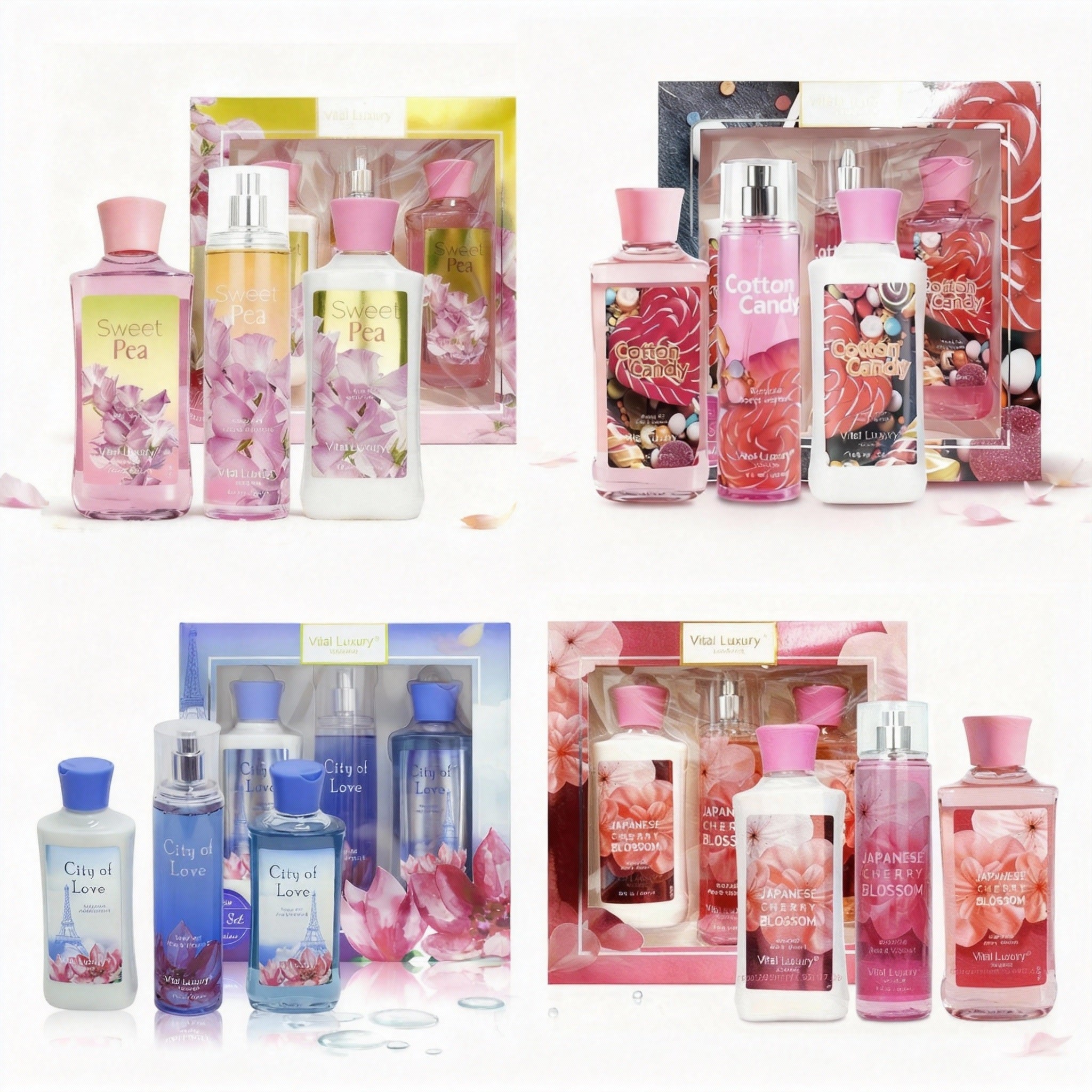 3pcs Set - Sakura Fragrance Shower Gel Set, Japanese Cherry Blossom 10 Fl.oz Shower Gel, 10 Fl.oz Body Lotion, 8 Fl. Oz Body Mist, A Three - piece Bath And Body Care Gift Set - 5 - CJ