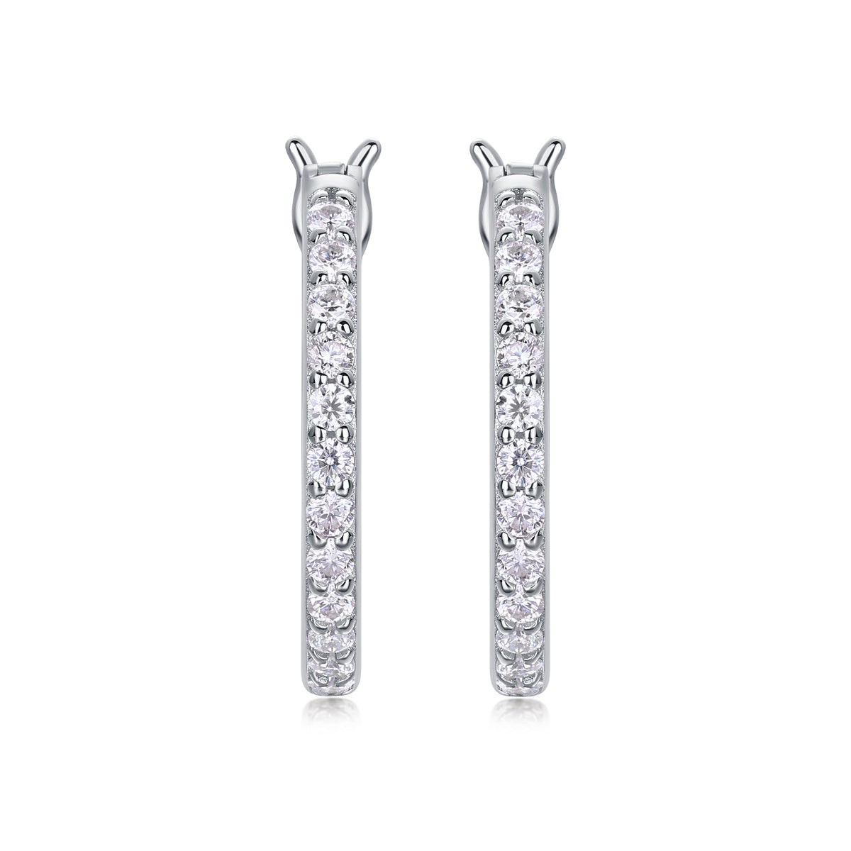 Streamer Diamond Set With Moissanite Silver Earrings Luxury Fashion Diamond Earrings Stud Earrings
