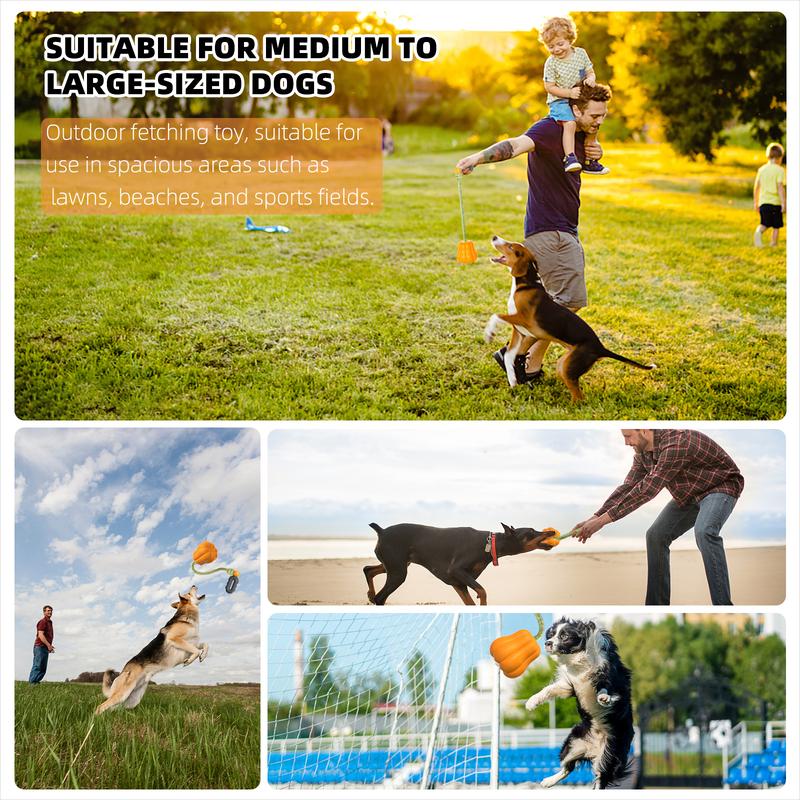 PROKEl Dog Rope Fetch Exercise ToyforMedium  Large Aggressive Chewers BreedDogsChew Interactive Toys Training Tug Of WarBallsindoor And Outdoor Halloween Dogtoyorange Plain Indestructible Dogtoy Super - 5 - CJ