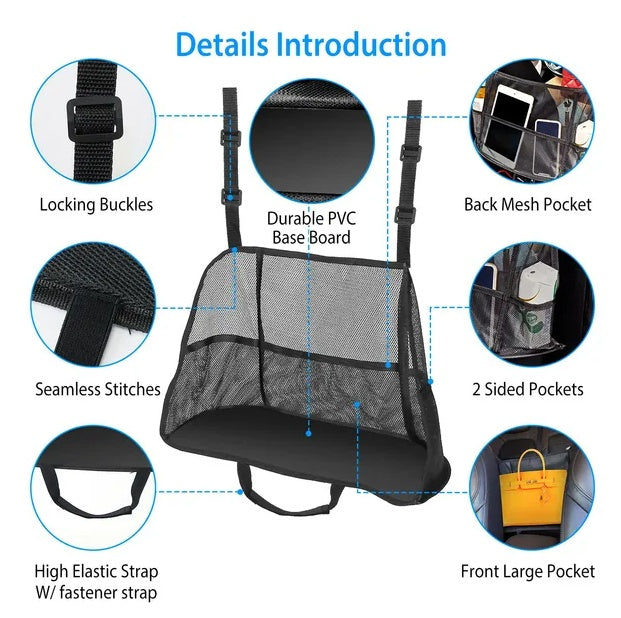 Car Net Pocket Handbag Holder Car Storage Netting Pouch Seat Side Storage Mesh Organizers Bag - 5.0 - cjdropshipping