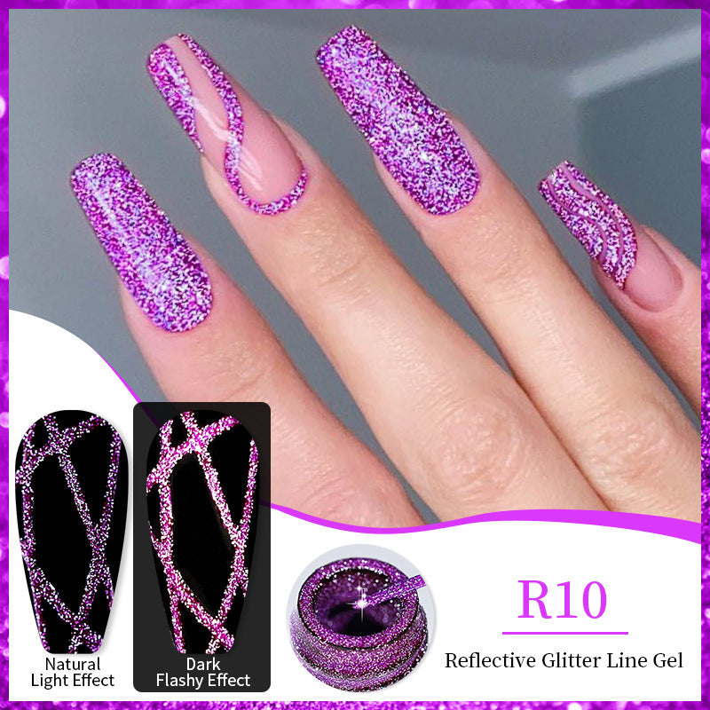Nail Gel With A Glittery Brushed Finish And Reflective Sequins - 0 - CJ