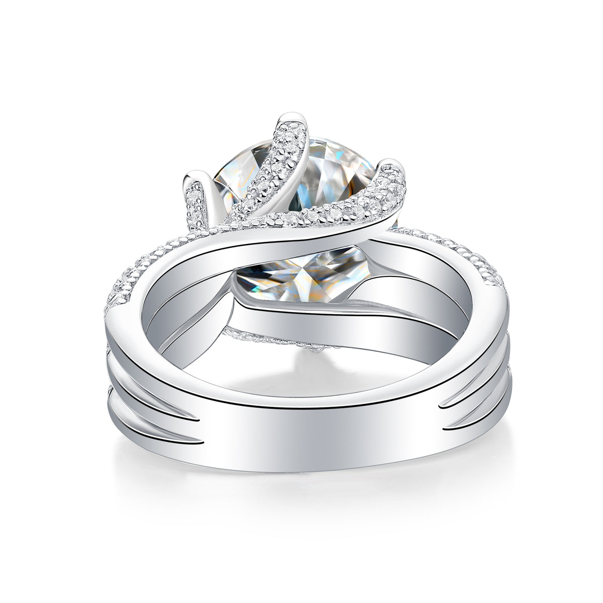 1Luxury Fashion Large Diamond Ring Moissanite Silver Ring Prohibit TikTok sales - 5 - CJ