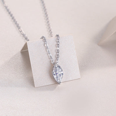 1A Fashionable Jewelry Pendant Set Moissanite S925 Sterling Silver And Platinum - plated Diamond In The Shape Of A Horse’s Eye. Moissanite Silver Jewelry Prohibit TikTok sales - 5 - cj