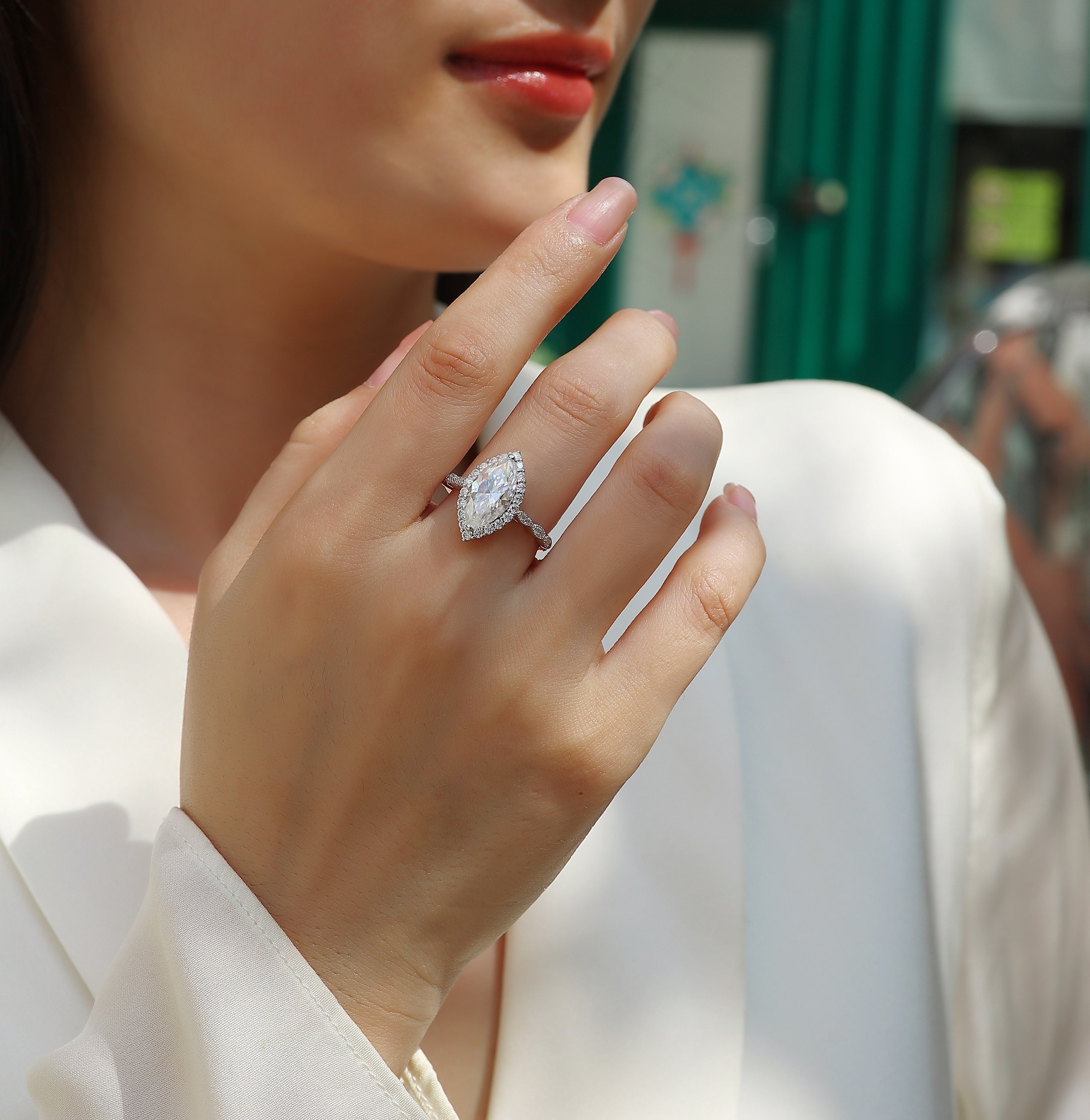 1Starlight Craze - A Fashionable Diamond Jewelry Piece Set With Moissanite S925 Sterling Silver And Platinum Diamond Ring Prohibit TikTok sales - 5 - CJ