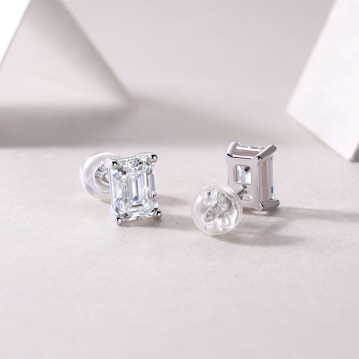 1Sink Into Luxury Fashion Diamond Earrings Studs Set With Mosan Diamond Silver Ornaments Prohibit TikTok sales - 5 - CJ