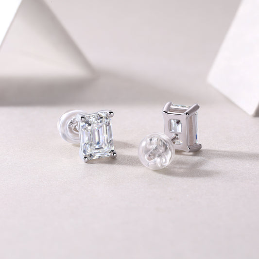 1Sink Into Luxury Fashion Diamond Earrings Studs Set With Mosan Diamond Silver Ornaments Prohibit TikTok sales - 5 - CJ