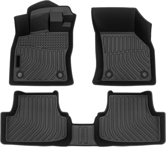 Floor Mats Fit For 2021 - 2025 VW Golf 8 All Weather Protection TPE Car Floor Liners, Fits 1st & 2nd Row Full Set VW Golf Custom Accessories, Black - 5 - CJ