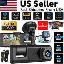 Car Dual Lens Dash Cam HD 1080P Front Rear Inside Video Recorder Camera G - Sensor - 5 - CJ - Default Title - CJCZ245642001AZ