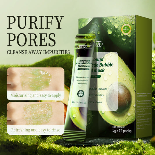 HUNMUI Compound Acid Avocado Bubble Mask 4gx12 - 4 - CJ