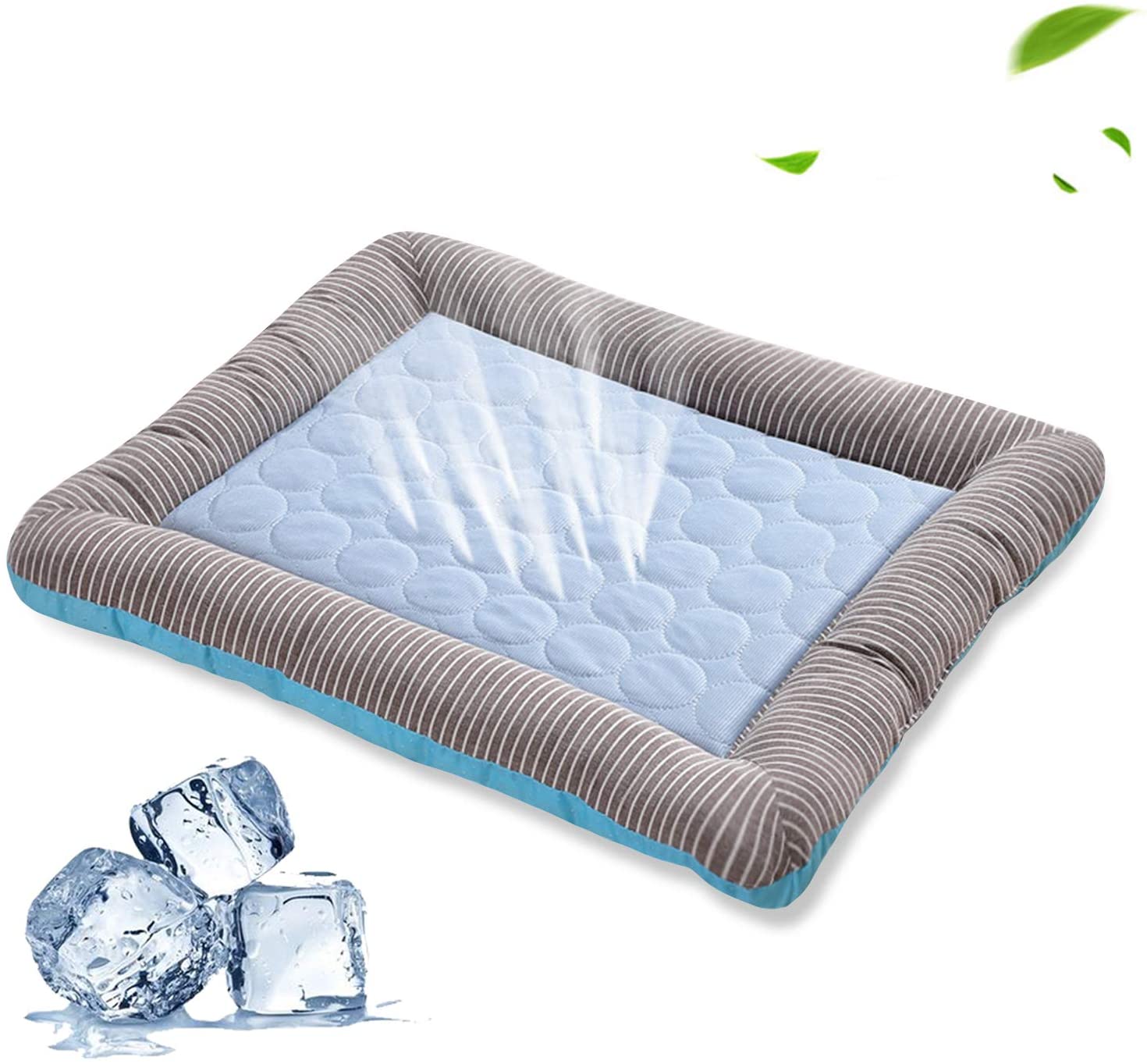 Pet Cooling Pad Bed For Dogs Cats Puppy Kitten Cool Mat Pet Blanket Ice Silk Material Soft For Summer Sleeping  Blue Breathable - 0 - CJ