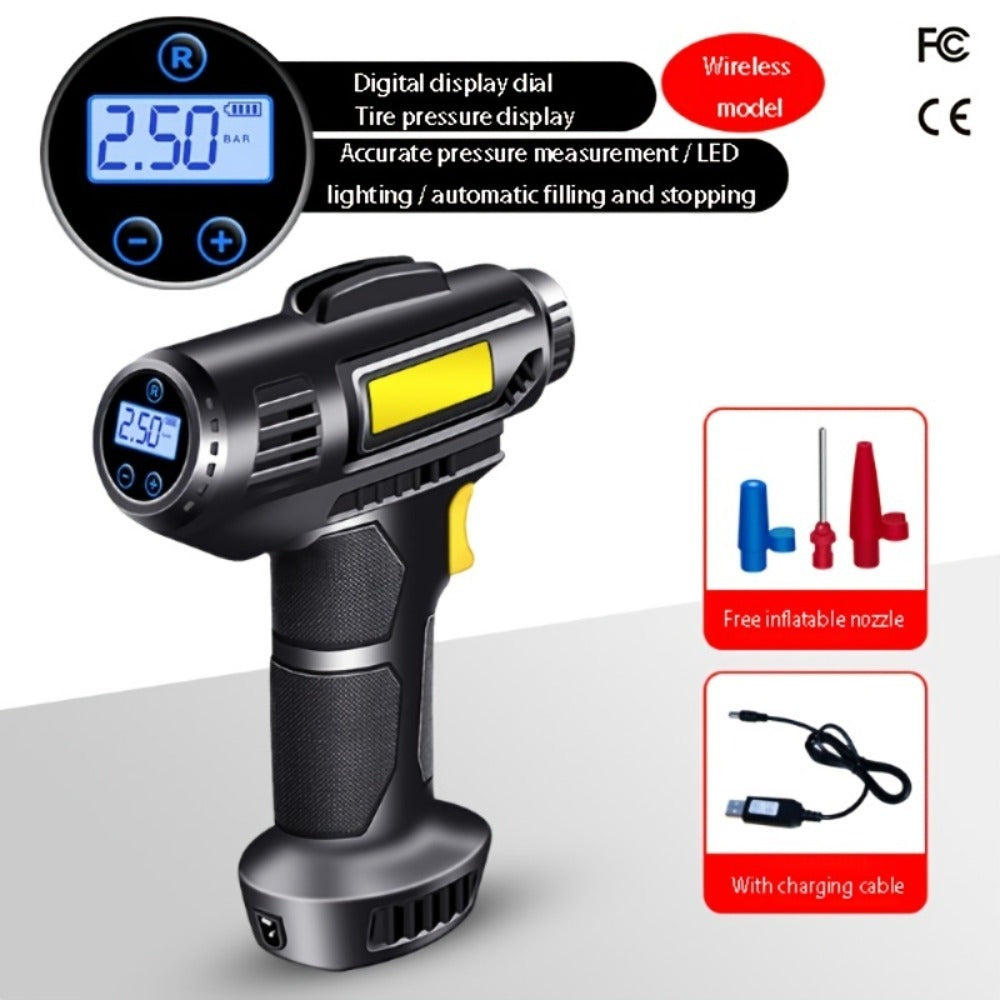 Car Tire Inflator Wireless Intelligent Digital Display Portable Handheld Car Inflator Bicycle - 5 - CJ