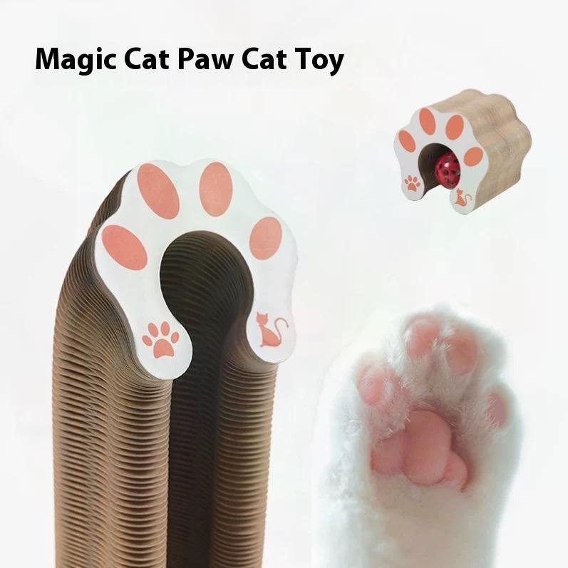 Cat Curl Scratching Board Magic Organ Cat Toy Recyclable Corrugated Cardboard Scratch - Resistant And Wear - Resistant Foldable Wood Grain Interactive Cat Scratching Toy - 5 - CJ