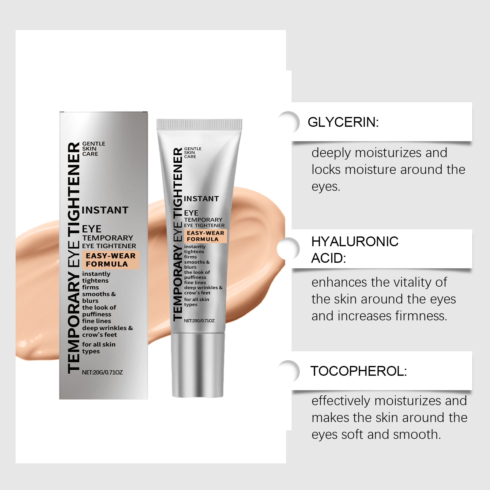 AMZ This Moisturizing Eye Cream Gently Nourishes And Hydrates The Skin Around The Eyes, Making It Tender And Elastic. It Is A Daily Eye Care Cream For Massage - 5 - CJ