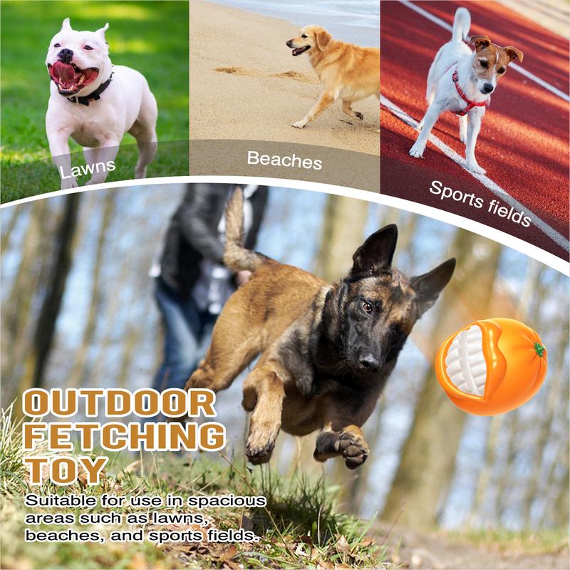 PROKEl Dog Toys Squeak Chew Toys Tough Ballfor Medium Large Extra Aggressive ChewersringDogs Breed Interactive Enduring IndestructibleSqueaky Toy Training Fetch Orange Plainindestructible Dogtoy Squea - 5 - CJ