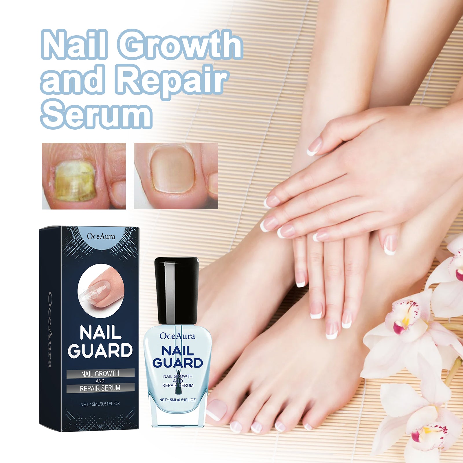 OceAura Nail Care Solution Gently Cleanses And Nourishes Nails And Nails - 5 - CJ