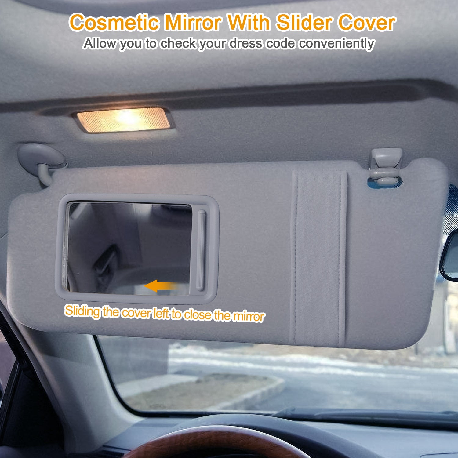 1Pc Auto Sun Visor Left Driver Side Car Sun Visor Fits 2007 - 2011 Camry Without Sunroof Vanity Light - 5 - CJ