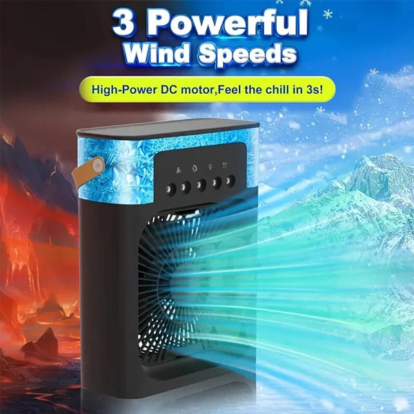 3 In 1 Fan Air Conditioner Small Water Air Cooler LED Lights Air Cooling Fan - 5 - CJ
