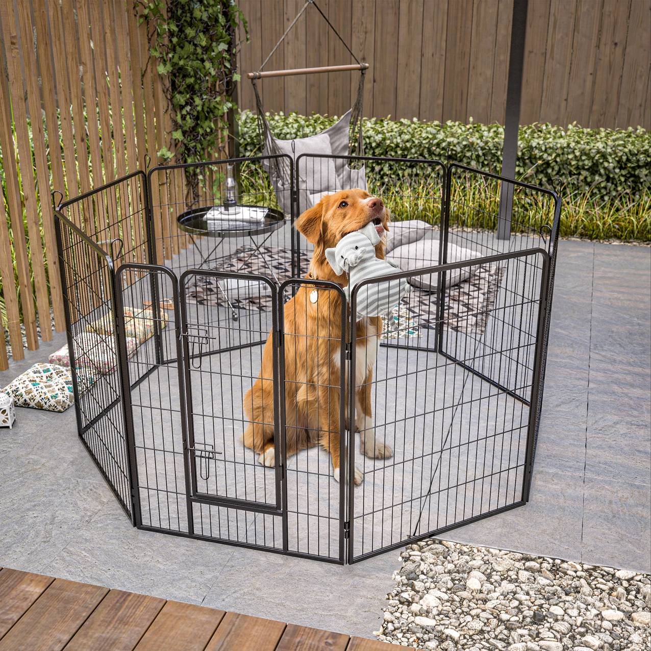 Dog Pens Outdoor Dog Fence Dog Playpen For Large Dogs Dog Kennel Pet Playpen - 5 - CJ
