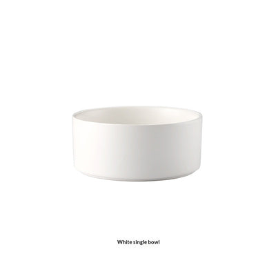 Solid Color Minimalist Home Use Ceramic Cat Food Feed Bowl - 0 - CJ