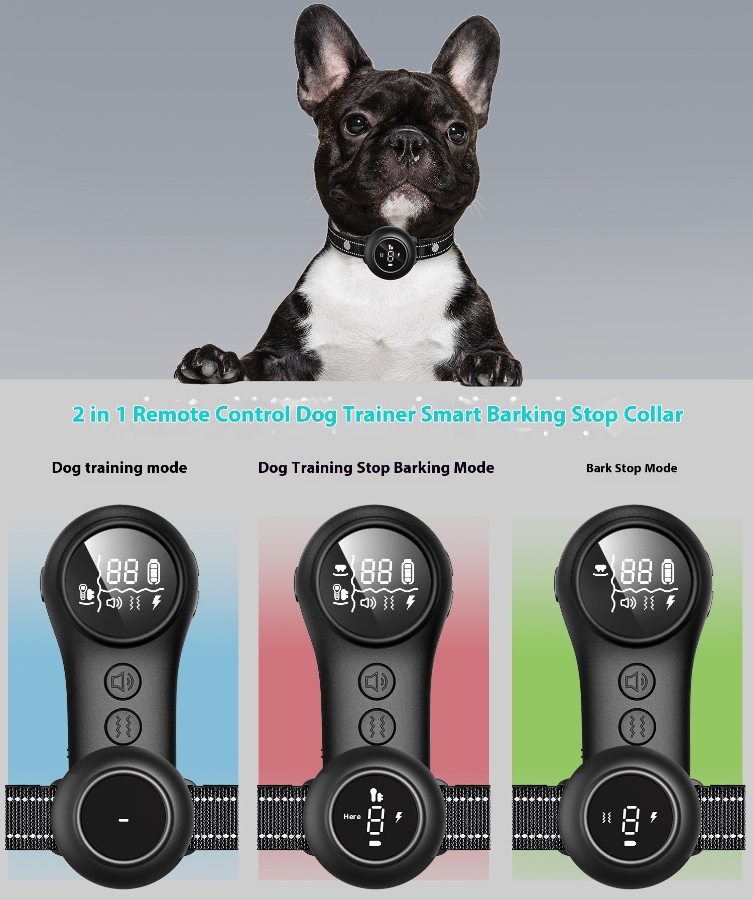 Multiple Training Modes Smart 3 - in - 1 Dog Trainer Bark Stopper - 0 - CJ