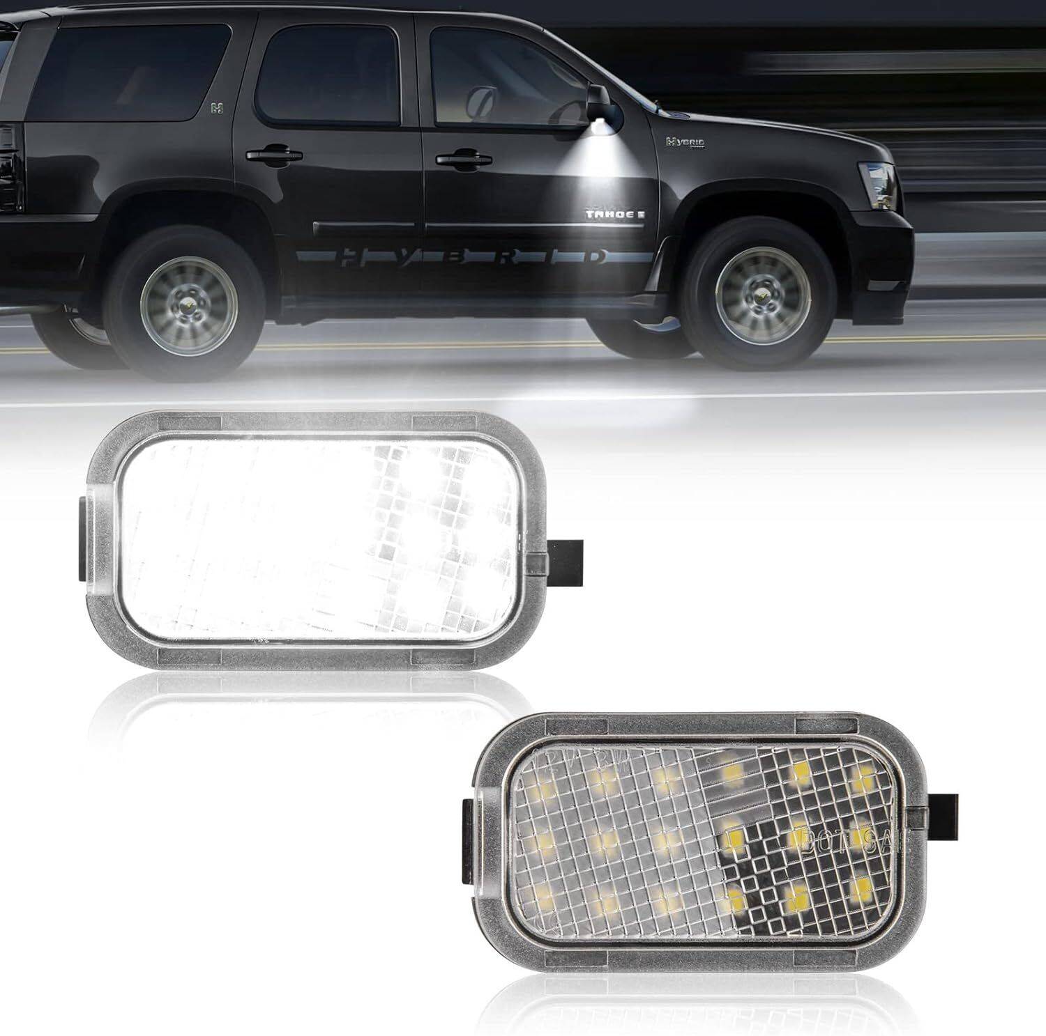 2X LED Side Mirror Puddle Lights For 07 - 14 Yukon Sierra Tahoe Avalanche Escalade - 5 - cjdropshipping