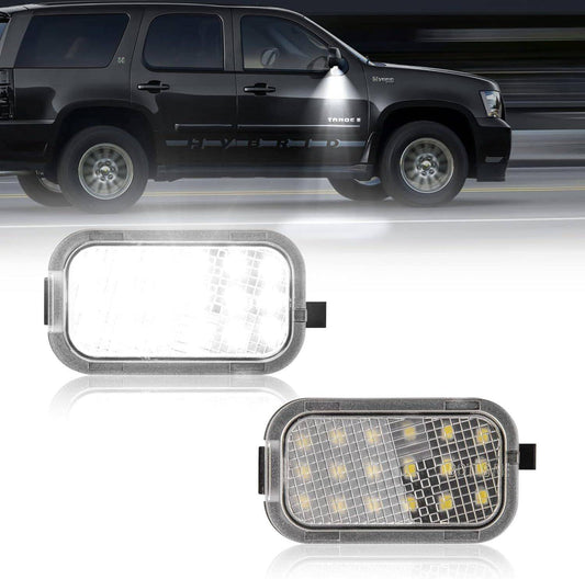 2X LED Side Mirror Puddle Lights For 07 - 14 Yukon Sierra Tahoe Avalanche Escalade - 5 - cjdropshipping
