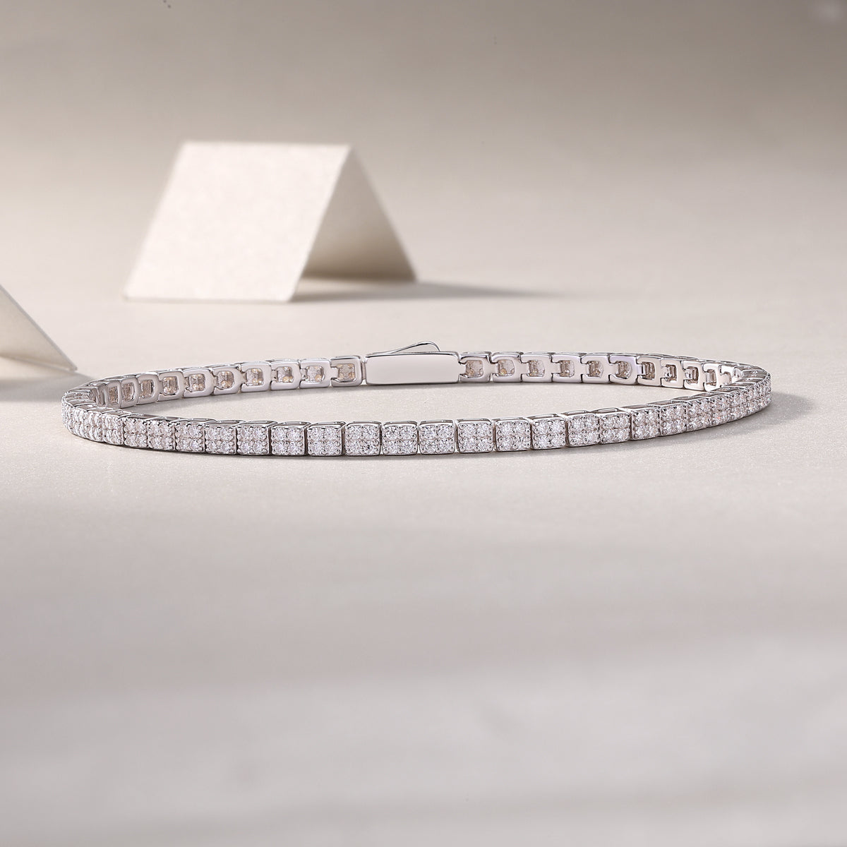 1Piano Poet Luxurious Fashion Set Mosan Diamond S925 Silver Bracelet Rivaling Natural Diamonds Prohibit TikTok sales - 5 - CJ