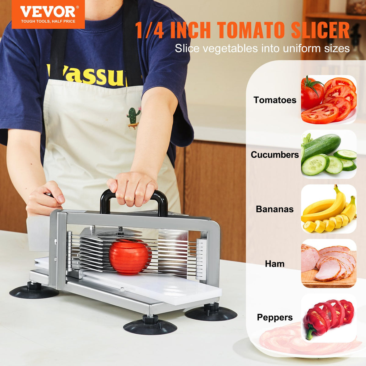 1/4-Inch Commercial Stainless Steel Tomato Slicer