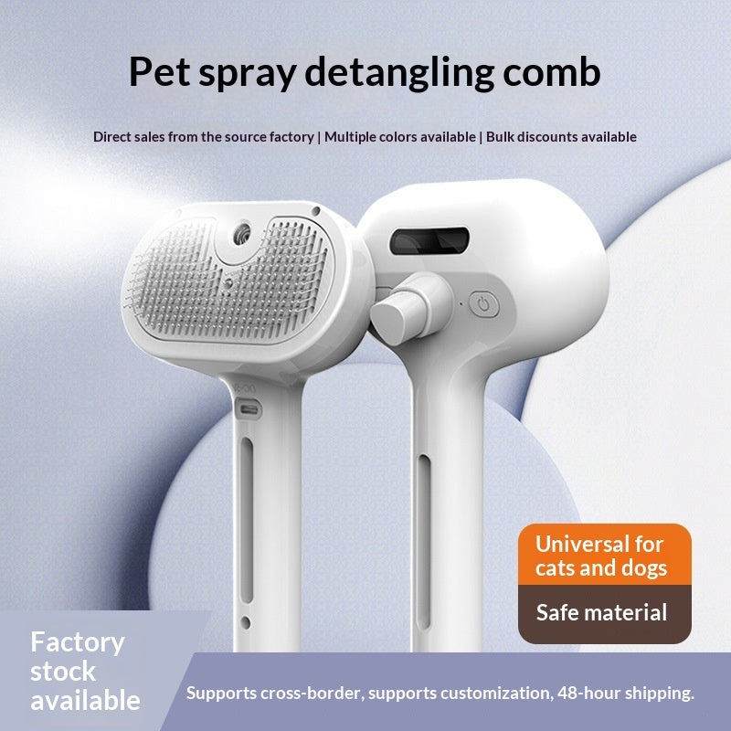 Pet Spray Comb Pin Brush Cat Grooming Comb For Removing Fur And Detangling Knots - 0 - CJ