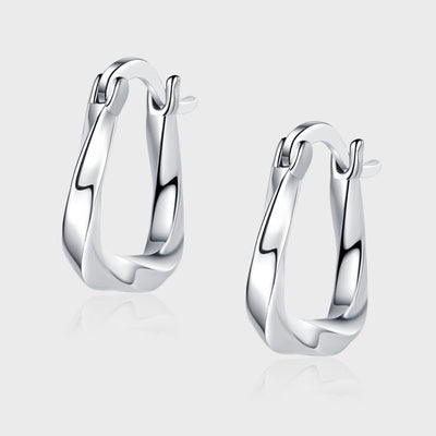 S925 Sterling Silver Geometric Earrings Temperament Advanced Atmosphere Earrings - 4 - CJ