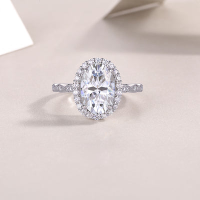1Bright Moon - A Fashionable Diamond Jewelry Piece Set With Moissanite S925 Sterling Silver And Platinum - plated Diamond Ring Prohibit TikTok sales - 5 - CJ