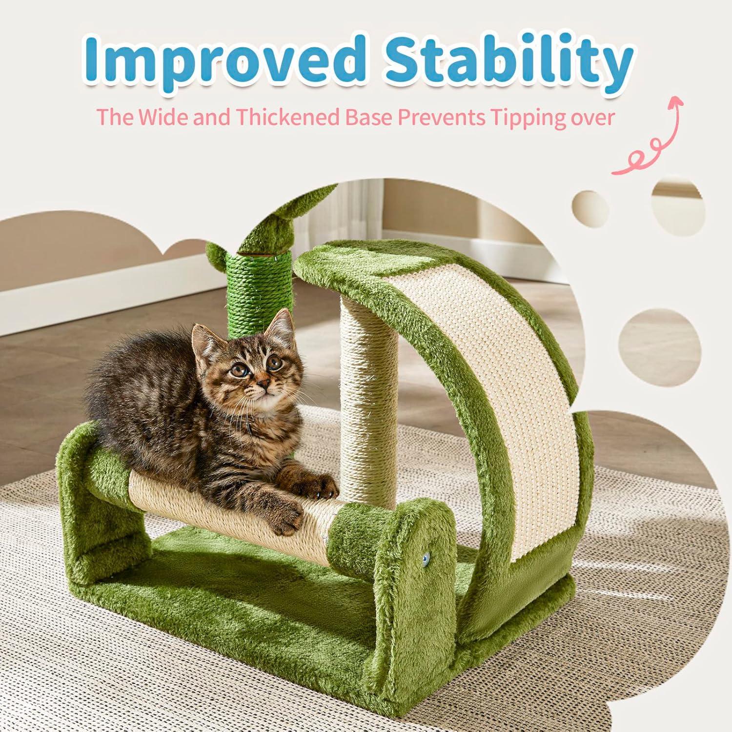 Cactus Shape Natural Sisal Rope Easy To Assemble Green Cat Scratching Post - 5 - cjdroshippping