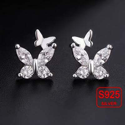 Full Body Material 925 Sterling Silver Anti Allergic Earrings - 5 - CJ