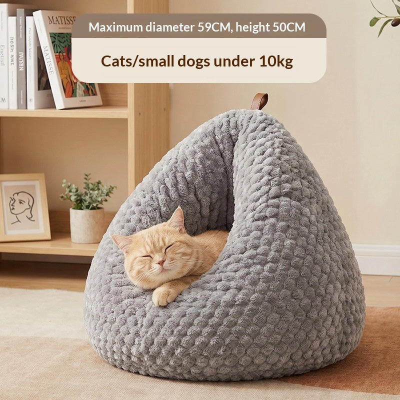 Creative Cartoon Thickened Warm Pet Bed For Winter - 0 - CJ