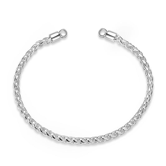 S925 Sterling Silver Basic Keel Chain Without Buckle Hollow Single Chain Bracelet Diy Accessories - 4 - CJ