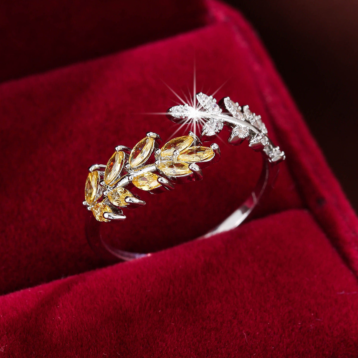 Simple Fashion Creative Leaf Wheat Ring - 0 - CJ