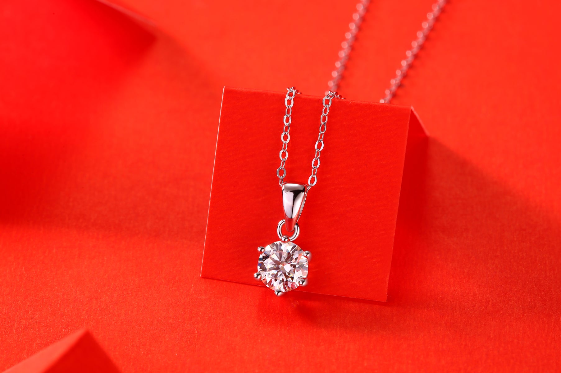 Breeze Dance - Affordable Diamond Jewelry Necklace Pendant Set With 1 - carat, 2 - carat And 3 - carat Moissan Diamonds, S925 Sterling Silver And Platinum - plated - Prohibit TikTok Sales - 5 - cjdropshipping