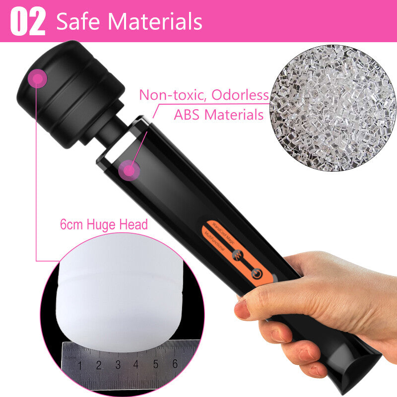 Magic Massager Wand Vibration 10 Speeds Vibrating Massage Full Body Magic Therapy Motor USB Rechargeable - 5 - CJ