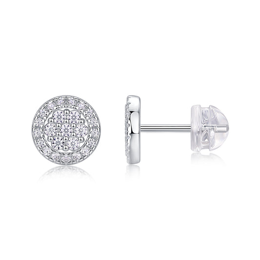 1Cosmic Conjecture - Fashionable And Luxurious Diamond Jewelry Set With Moissanite S925 Sterling Silver And Platinum - plated Stud Earrings Prohibit TikTok sales - 5 - cjdropshipping