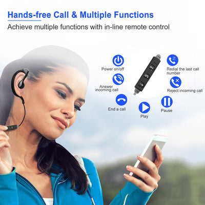 Wireless Headsets V4.1 Sport In - Ear Stereo Headphones Sweat - proof Neckband Earbuds With Mic Deep Bass HiFi Earphones For Running Hiking Travel - 5 - CJ