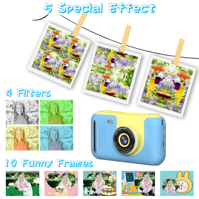 1Pc Kids Digital Camera With Flip Lens Children Video Camcorder Christmas Toy Birthday Gifts With Tripod 2.4in Screen 32G MMC Card For 3 - 10 Year Old Boys Girls - 5 - CJ