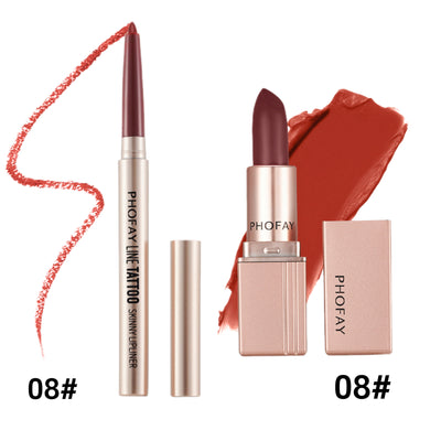 PHOFAY Matte Lipstick - 4 - CJ - Set2 - CJKH203582712LO
