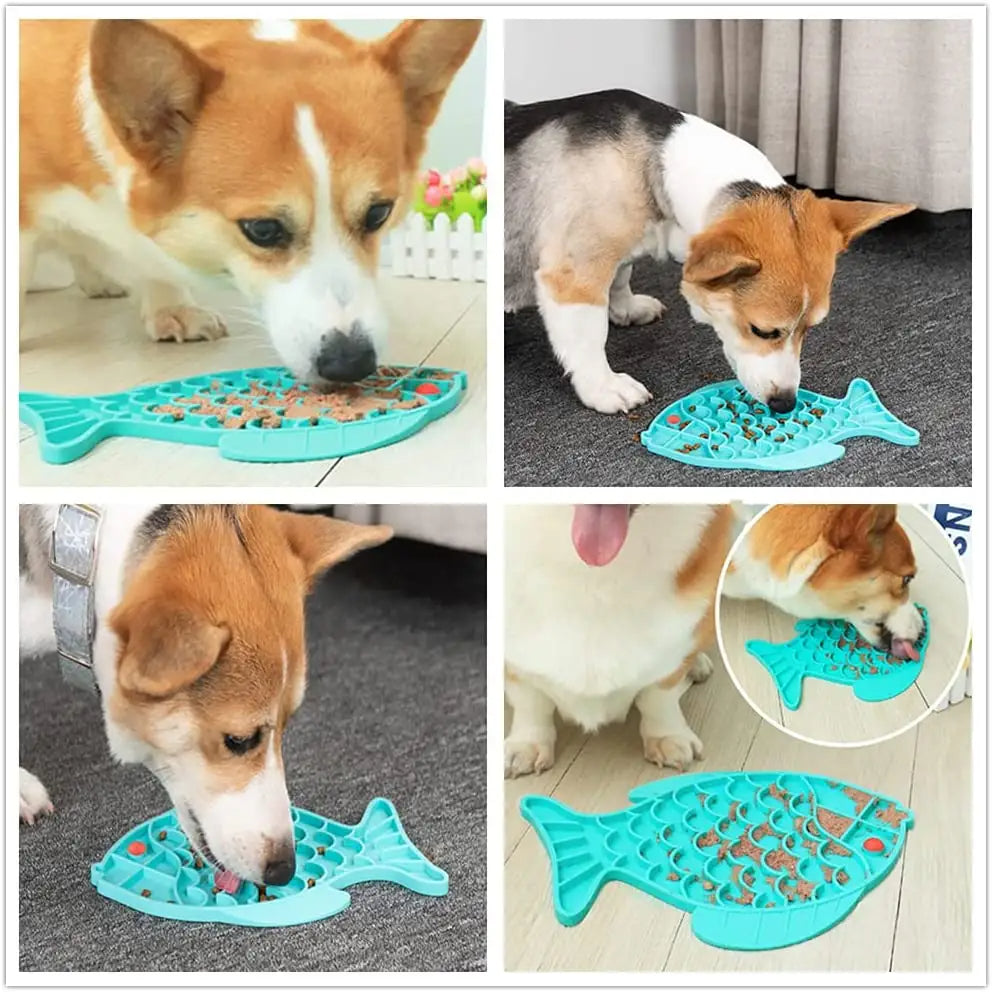 Silicone Lick Mat For Pet Dogs Slow Food Plate Rice Bowl For Small Medium Dog Anti Gulping Choking Feeder Puppy Treat Dispenser - 5 - CJ