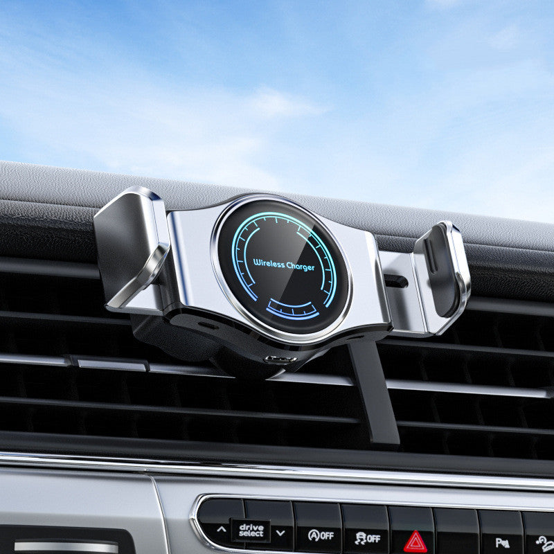 Wireless Charging Electric Car Phone Holder - 0 - CJ - Silver - USB - CJSJ137549302BY