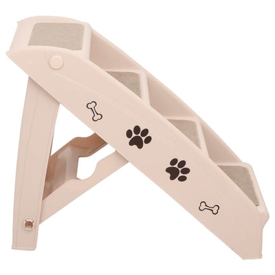 Foldable Dog Stairs Cream 62x40x49.5 cm   Dog Stairs - 5 - cjdroshippping