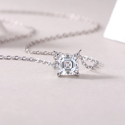 1Eternal - A Fashionable And Luxurious Diamond Jewelry Pendant Set With Square Moissanite S925 Sterling Silver Prohibit TikTok sales - 5 - cj