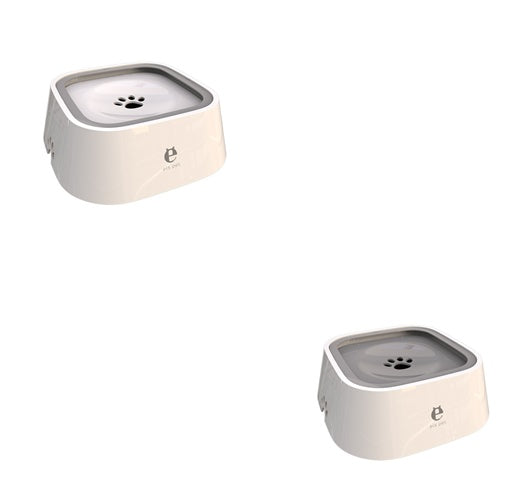 Non - wet Mouth Dog Bowl, Floating Bowl, Anti - overturning - 0 - CJ - Grey White set1 - CJJJCWGY00623 - Grey White set1